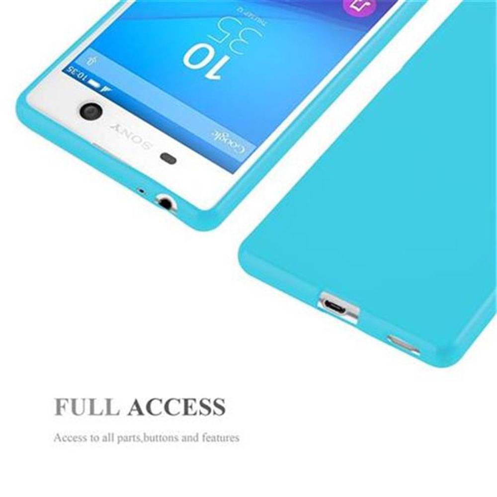 Cadorabo Schutzhülle für Sony Xperia M5 Hülle in Blau TPU Etui Hülle Case Cover
