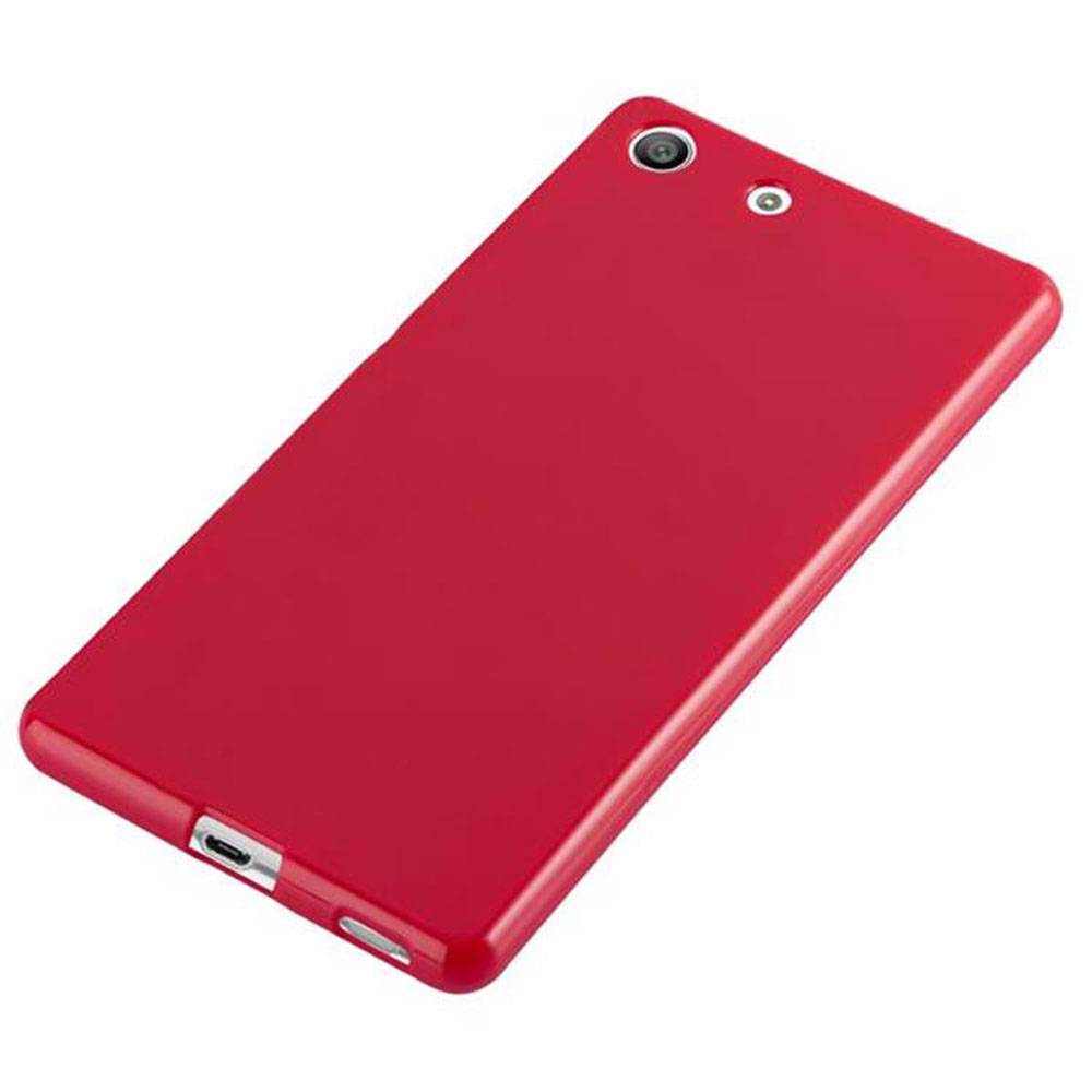 Cadorabo Schutzhülle für Sony Xperia M5 Hülle in Rot TPU Etui Hülle Case Cover