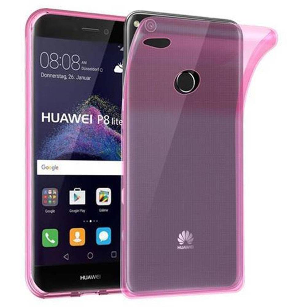 Cadorabo Hülle für Huawei P8 LITE 2017 / P9 LITE 2017 Schutz Hülle in Pink Schutzhülle TPU Silikon Cover Etui Case