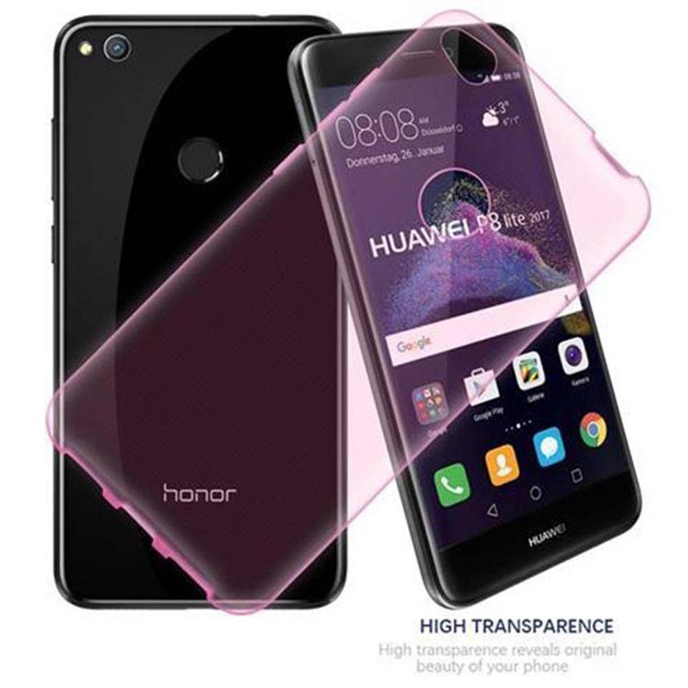 Cadorabo Hülle für Huawei P8 LITE 2017 / P9 LITE 2017 Schutz Hülle in Pink Schutzhülle TPU Silikon Cover Etui Case