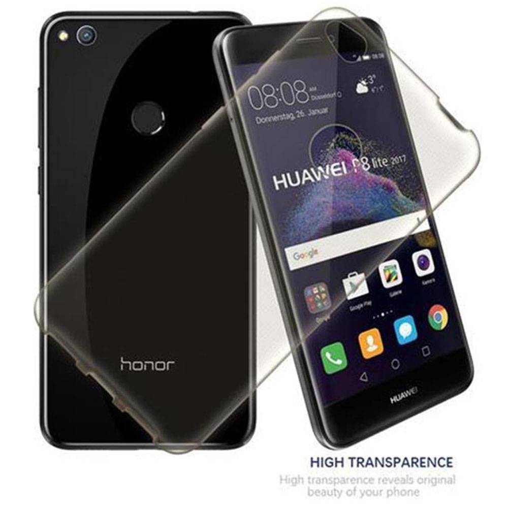 Cadorabo Hülle für Huawei P8 LITE 2017 / P9 LITE 2017 Schutz Hülle in Schwarz Schutzhülle TPU Silikon Cover Etui Case