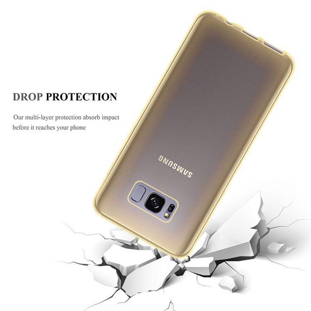 Cadorabo Hülle für Samsung Galaxy S8 Schutz Hülle in Gelb Schutzhülle TPU Silikon Cover Etui Case