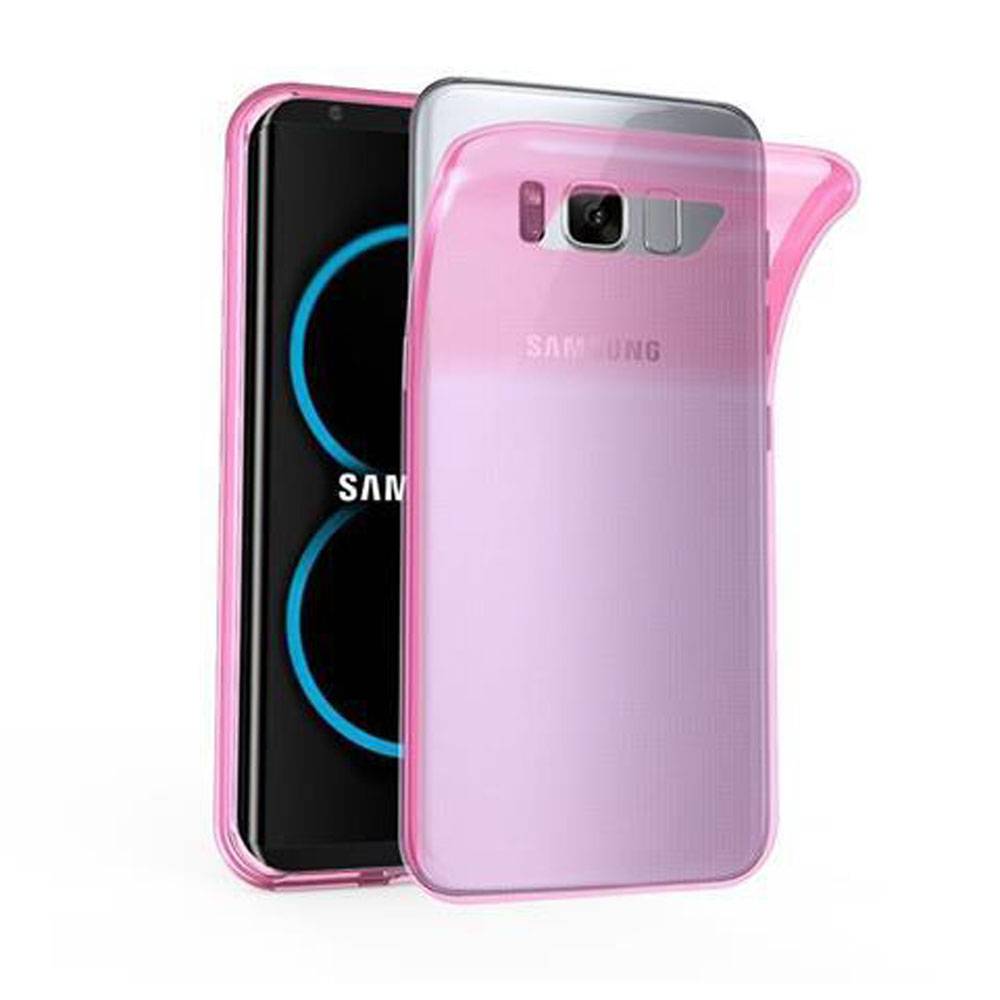Cadorabo Hülle für Samsung Galaxy S8 Schutz Hülle in Pink Schutzhülle TPU Silikon Cover Etui Case
