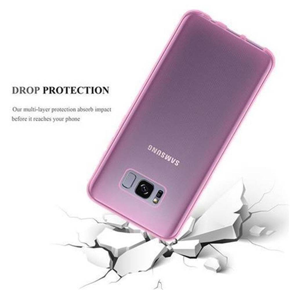 Cadorabo Hülle für Samsung Galaxy S8 Schutz Hülle in Pink Schutzhülle TPU Silikon Cover Etui Case