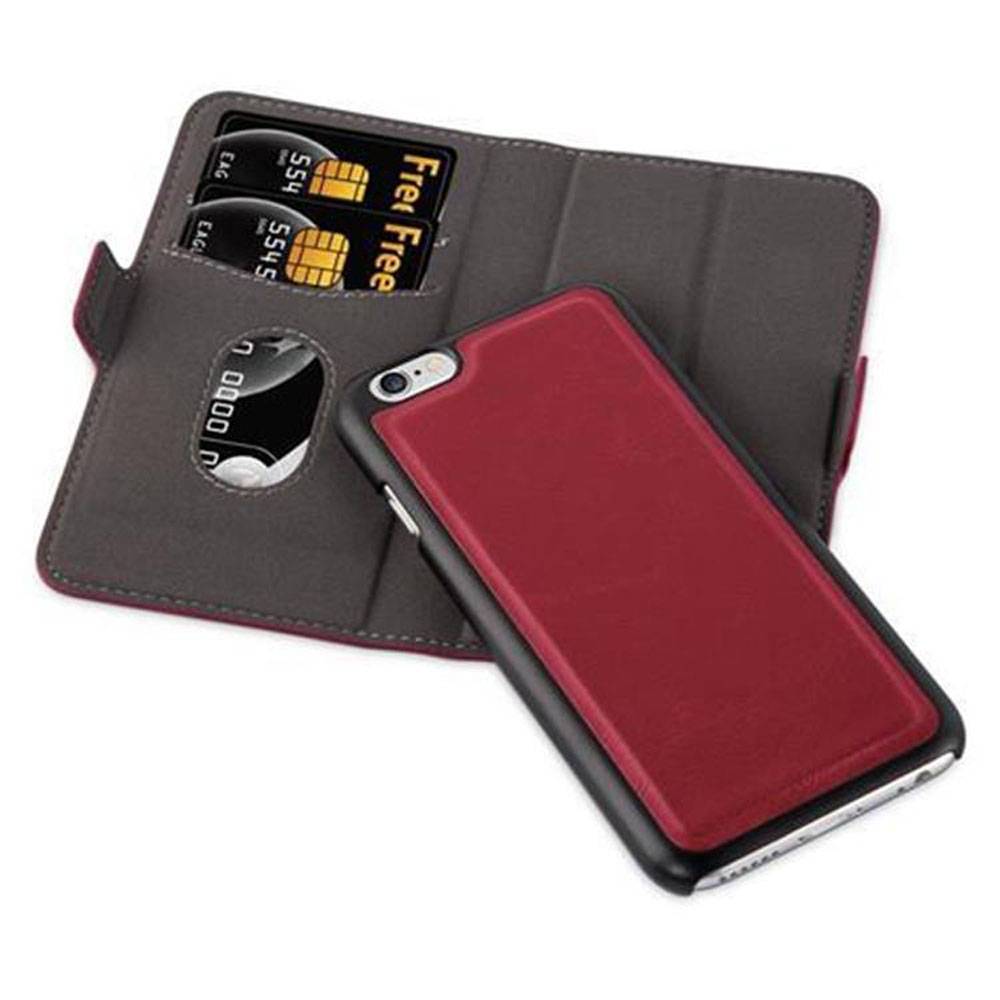 Cadorabo Hülle für Apple iPhone 6 / 6S Schutz Hülle in Rot Etui Handyhhülle Tasche Case Cover