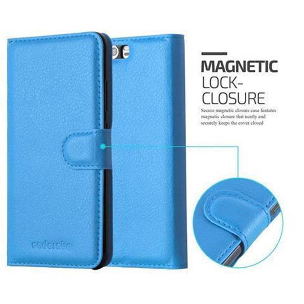 Cadorabo Hülle für Huawei P10 Schutz Hülle in Blau Handyhülle Etui Case Cover Magnetverschluss