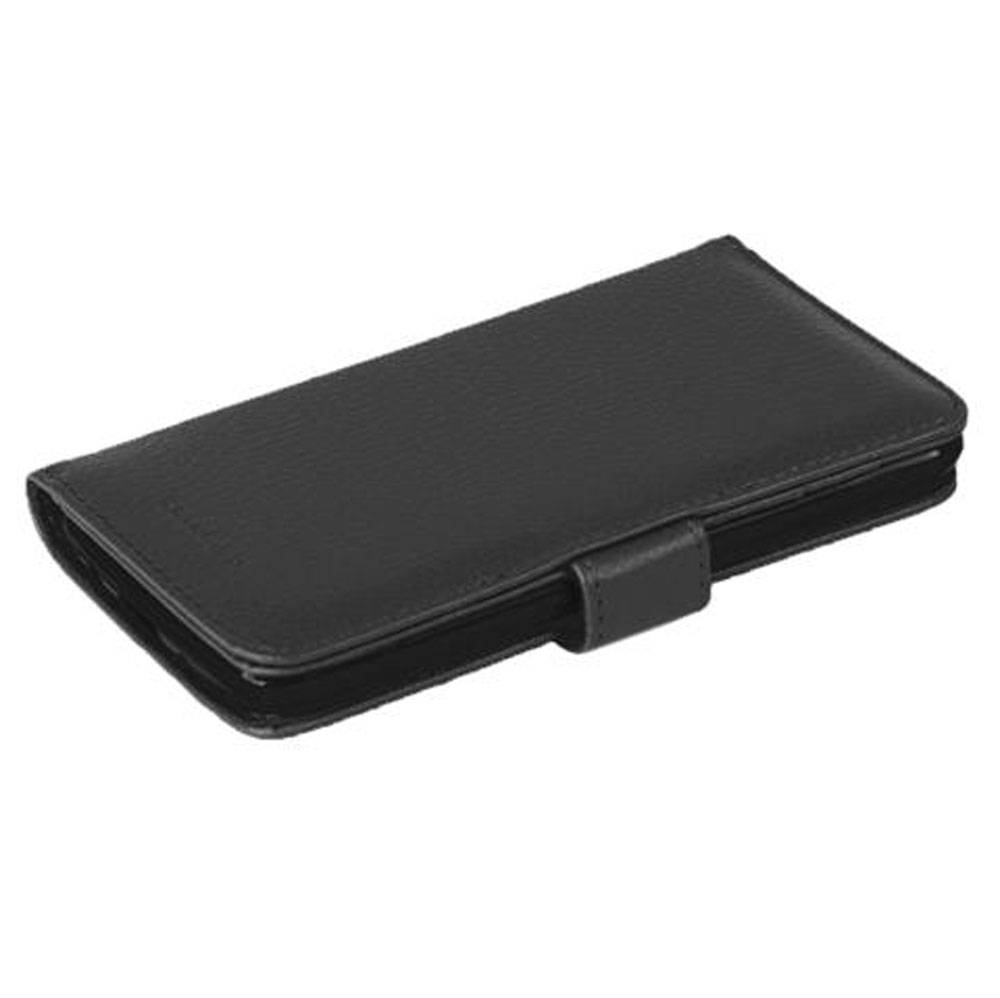 Cadorabo Hülle für LG K8 2016 in Schwarz Backcover Handy Schutz Hülle Book Case Booklet Kartenfächer