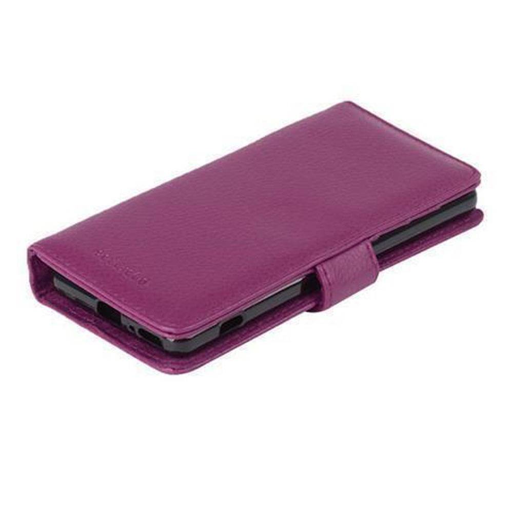 Cadorabo Hülle für Sony Xperia Z5 in Lila Backcover Handy Schutz Hülle Book Case Booklet Kartenfächer