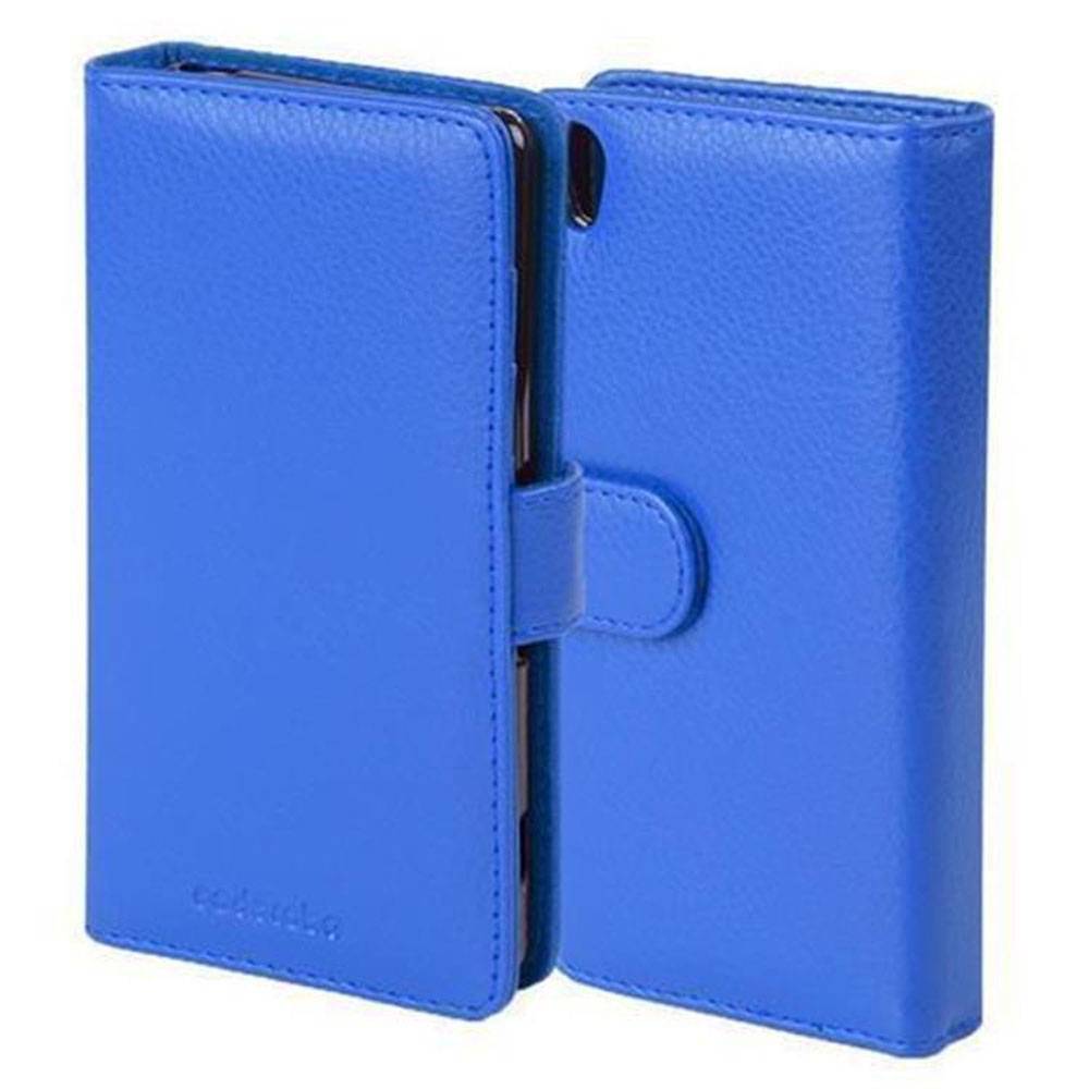 Cadorabo Hülle für Sony Xperia Z5 COMPACT in Blau Backcover Handy Schutz Hülle Book Case Booklet Kartenfächer