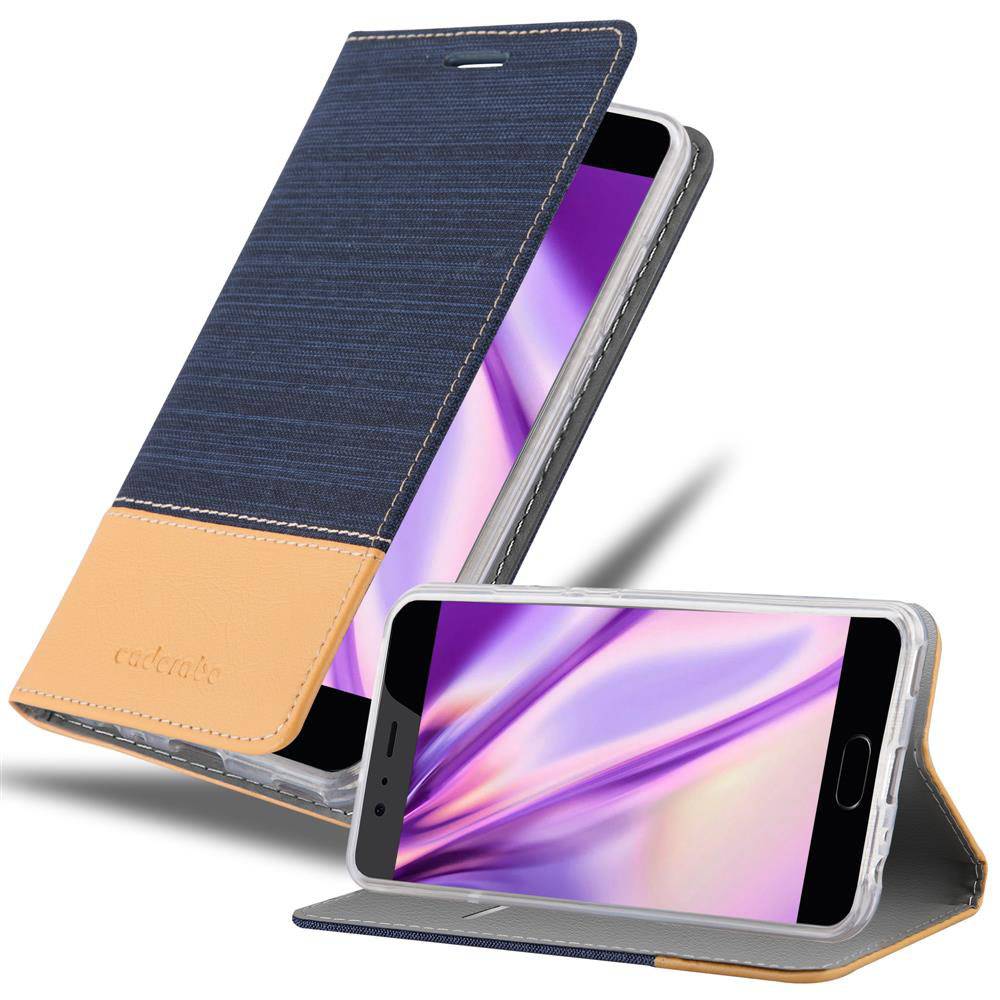 Cadorabo Hülle für Huawei P10 PLUS Schutzhülle in Blau Handy Hülle Etui Book Case Cover