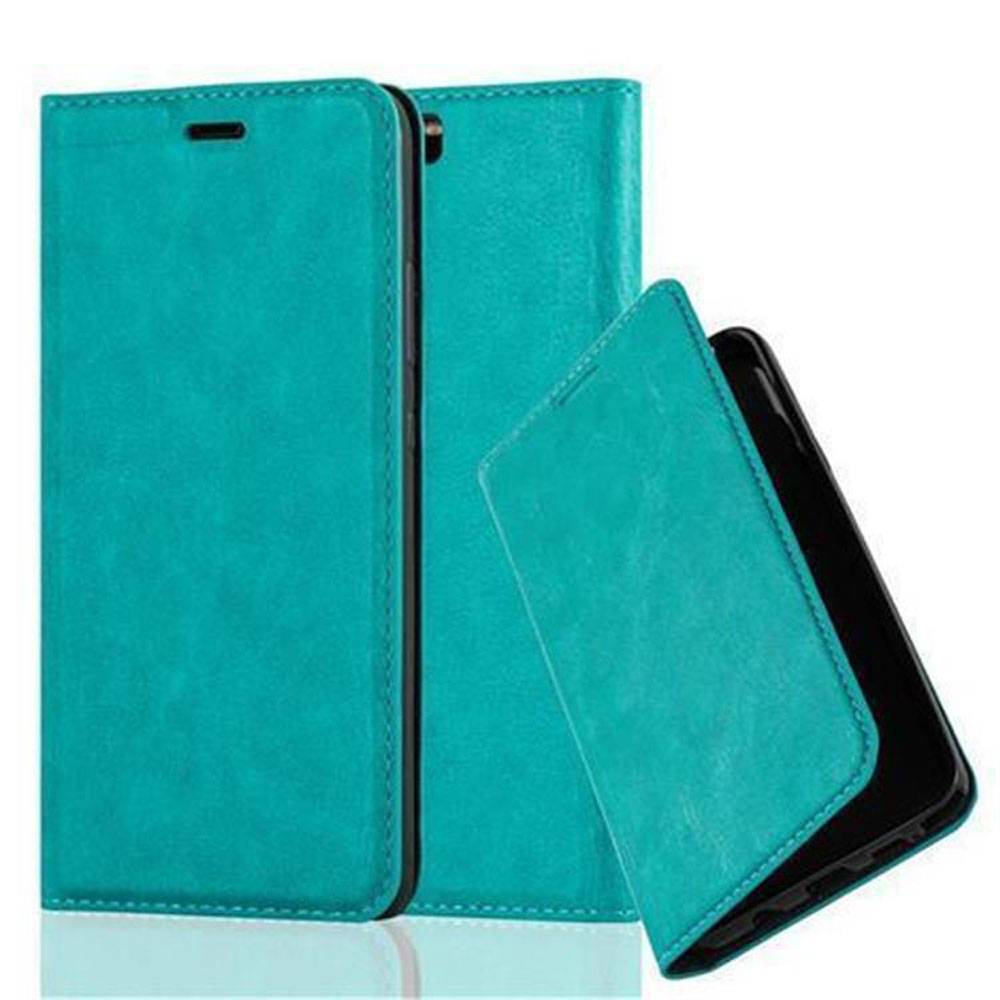 Cadorabo Hülle für Huawei P10 PLUS Schutz Hülle in Türkis Handyhülle Etui Case Cover Magnetverschluss