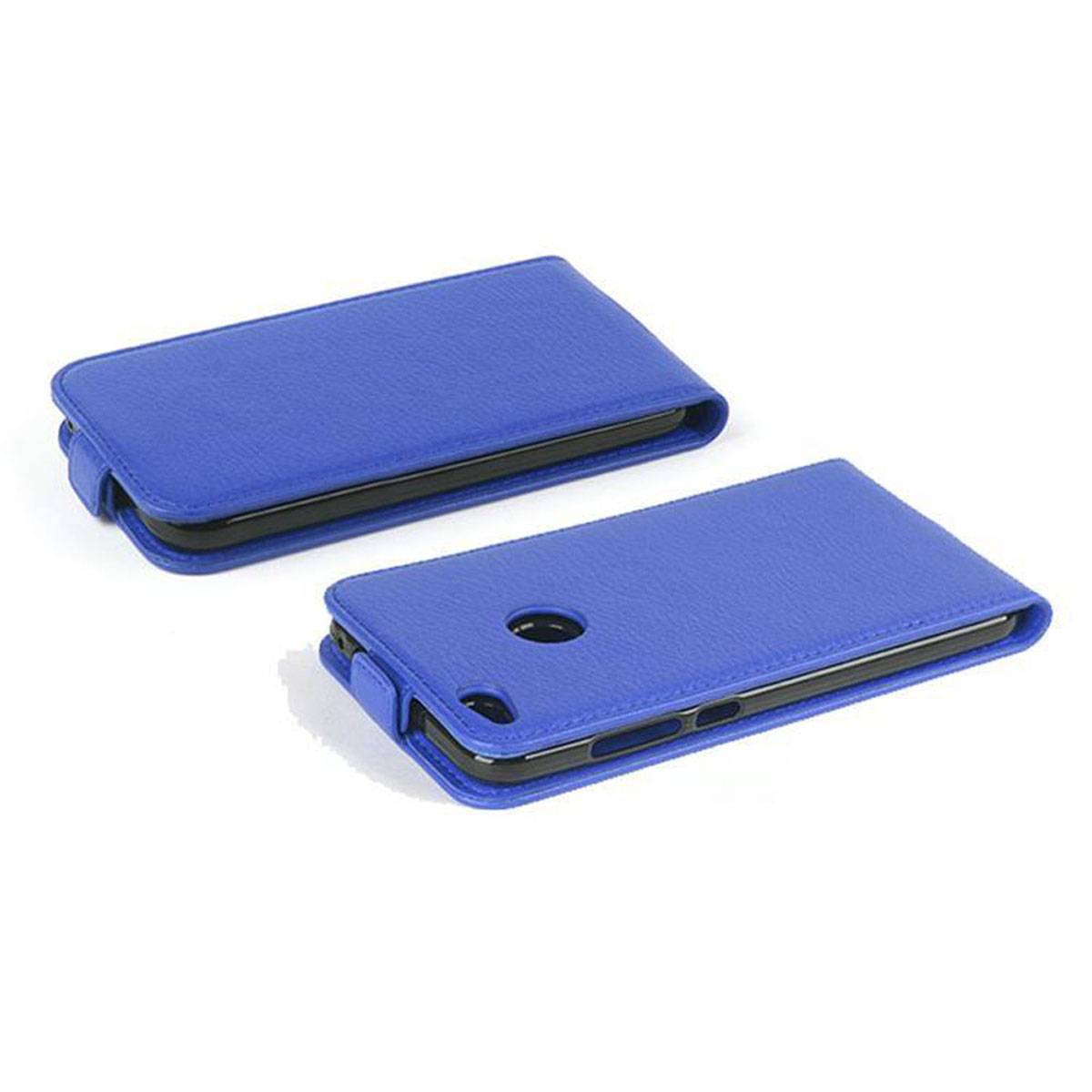 Cadorabo Schutzhülle für Huawei P8 LITE 2017 / P9 LITE 2017 Hülle in Blau Flip Etui Handyhülle Case Cover Kunstleder
