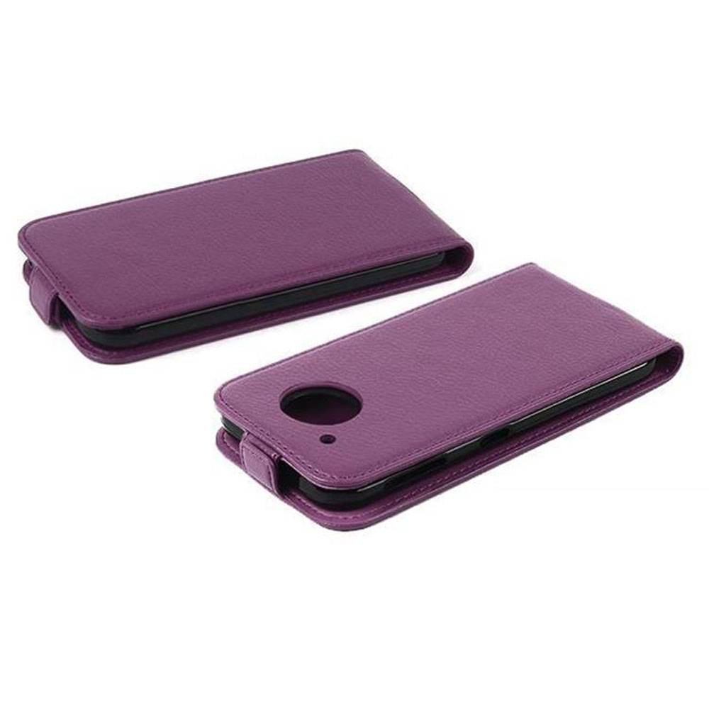 Cadorabo Schutzhülle für Motorola MOTO G5 PLUS Hülle in Lila Flip Etui Handyhülle Case Cover Kunstleder