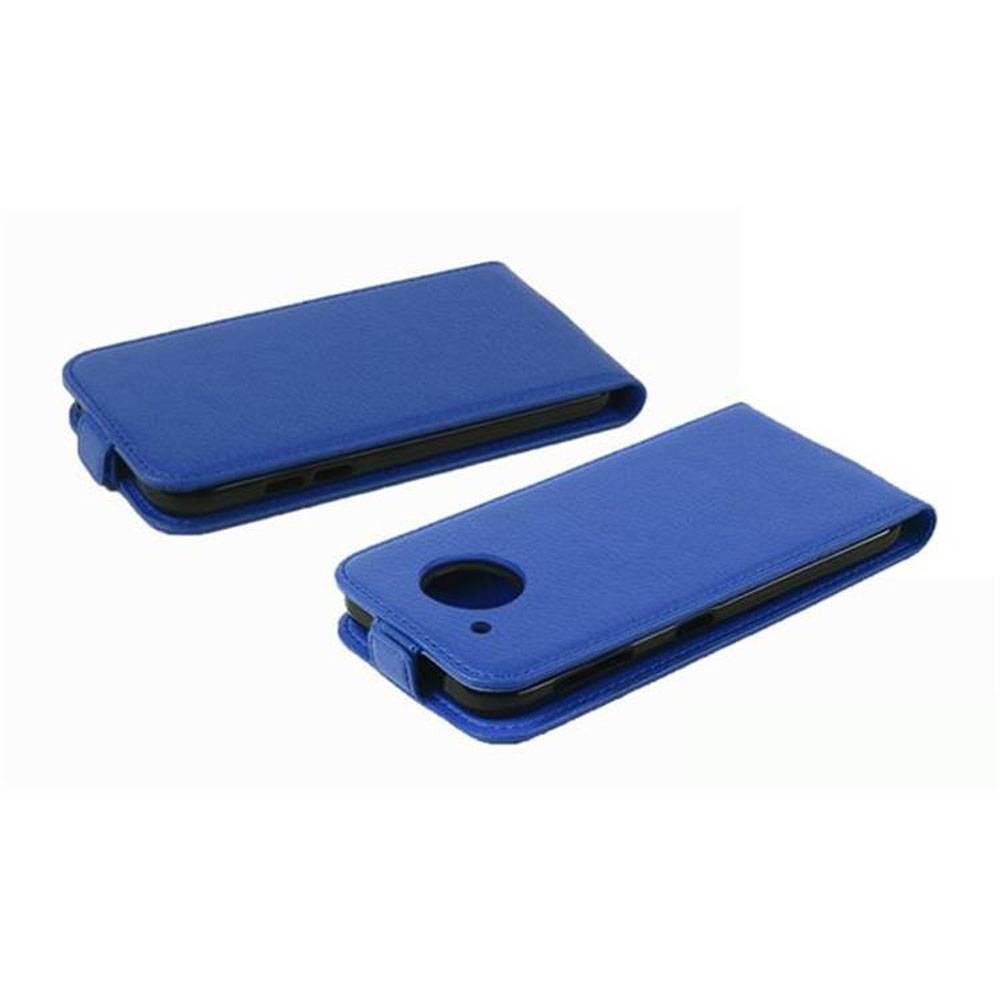 Cadorabo Schutzhülle für Motorola MOTO G5 PLUS Hülle in Blau Flip Etui Handyhülle Case Cover Kunstleder