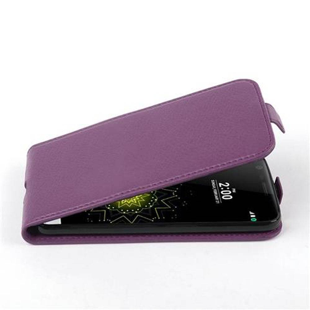 Cadorabo Schutzhülle für LG G5 Hülle in Lila Flip Etui Handyhülle Case Cover Kunstleder