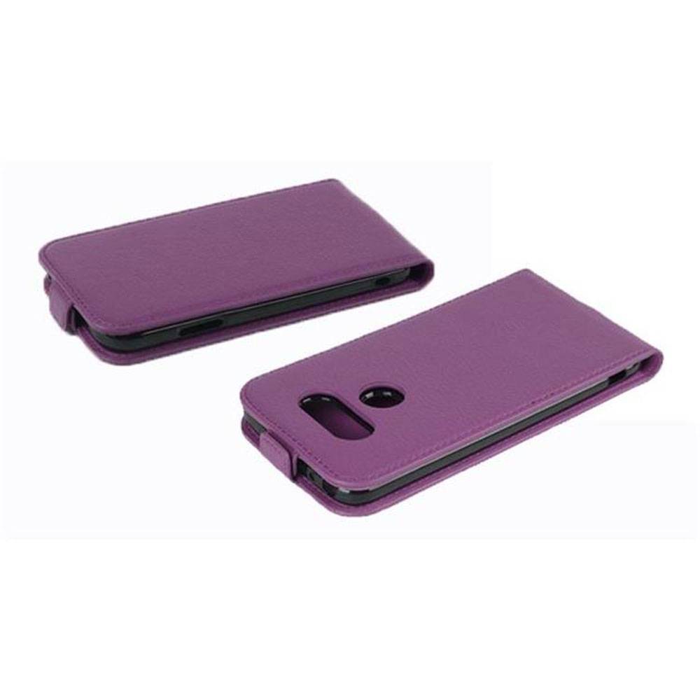 Cadorabo Schutzhülle für LG G5 Hülle in Lila Flip Etui Handyhülle Case Cover Kunstleder