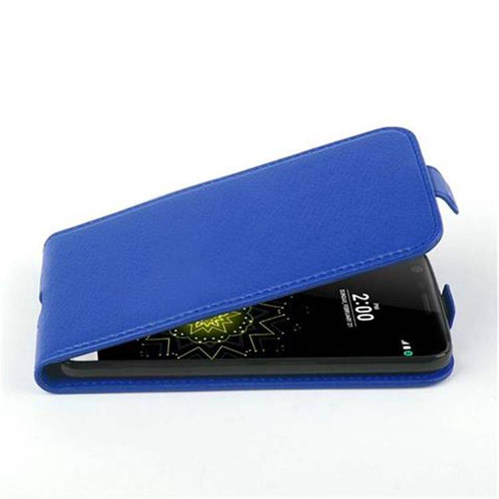 Cadorabo Schutzhülle für LG G5 Hülle in Blau Flip Etui Handyhülle Case Cover Kunstleder