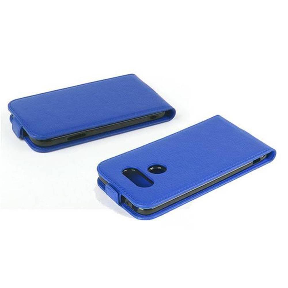 Cadorabo Schutzhülle für LG G5 Hülle in Blau Flip Etui Handyhülle Case Cover Kunstleder