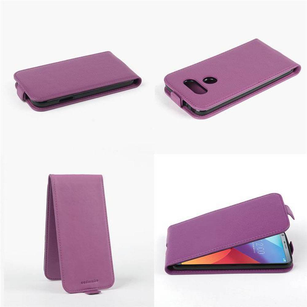 Cadorabo Schutzhülle für LG G6 Hülle in Lila Flip Etui Handyhülle Case Cover Kunstleder