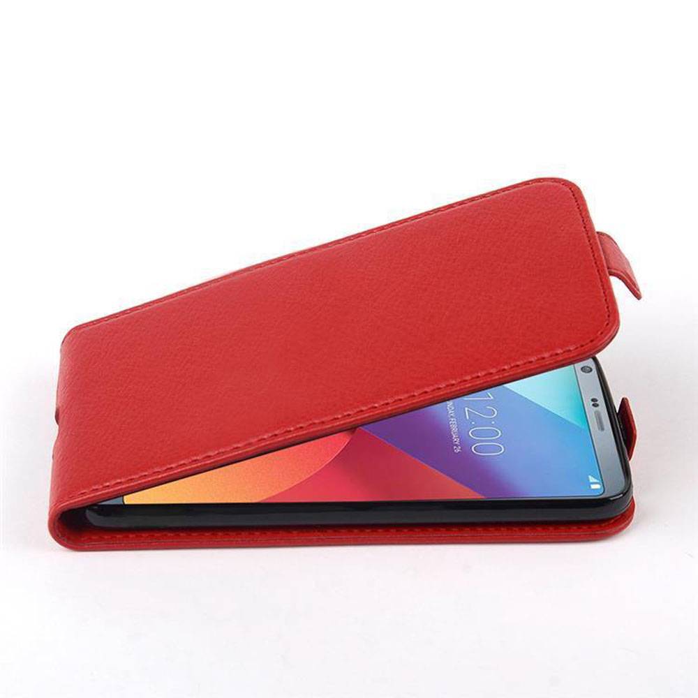 Cadorabo Schutzhülle für LG G6 Hülle in Rot Flip Etui Handyhülle Case Cover Kunstleder