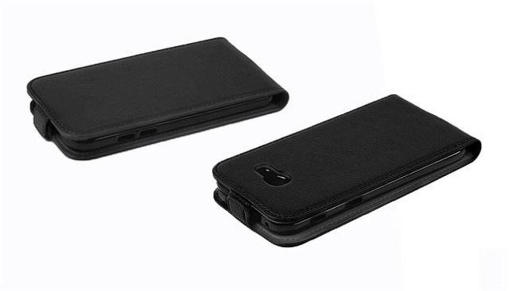 Cadorabo Schutzhülle für Samsung Galaxy A5 2017 Hülle in Schwarz Flip Etui Handyhülle Case Cover Kunstleder