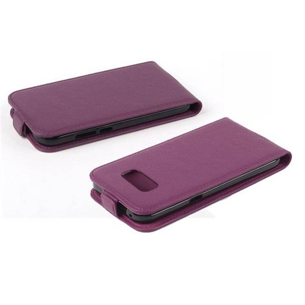 Cadorabo Schutzhülle für Samsung Galaxy S8 Hülle in Lila Flip Etui Handyhülle Case Cover Kunstleder