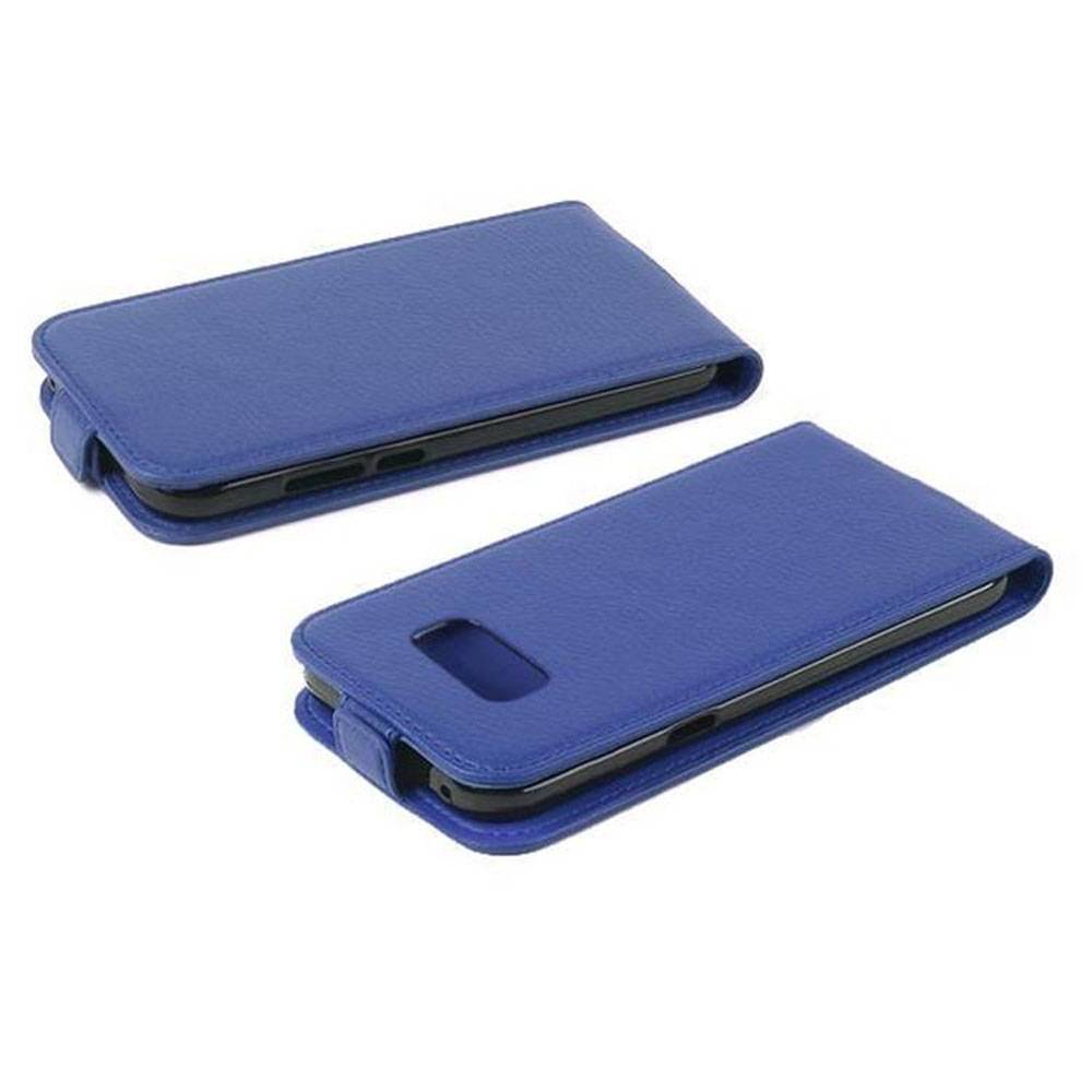 Cadorabo Schutzhülle für Samsung Galaxy S8 Hülle in Blau Flip Etui Handyhülle Case Cover Kunstleder