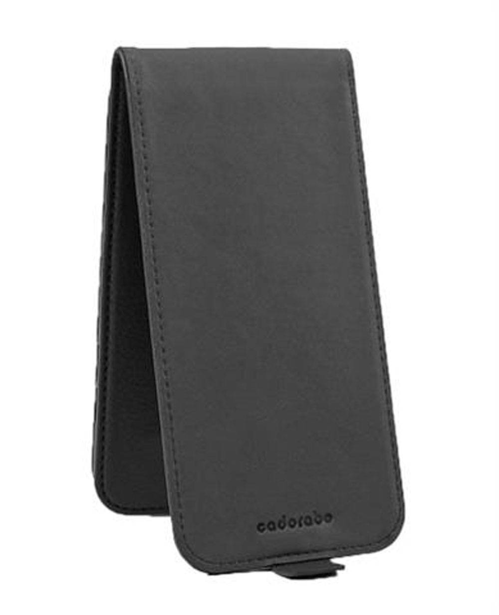 Cadorabo Schutzhülle für Sony Xperia M5 Hülle in Schwarz Flip Etui Handyhülle Case Cover Kunstleder