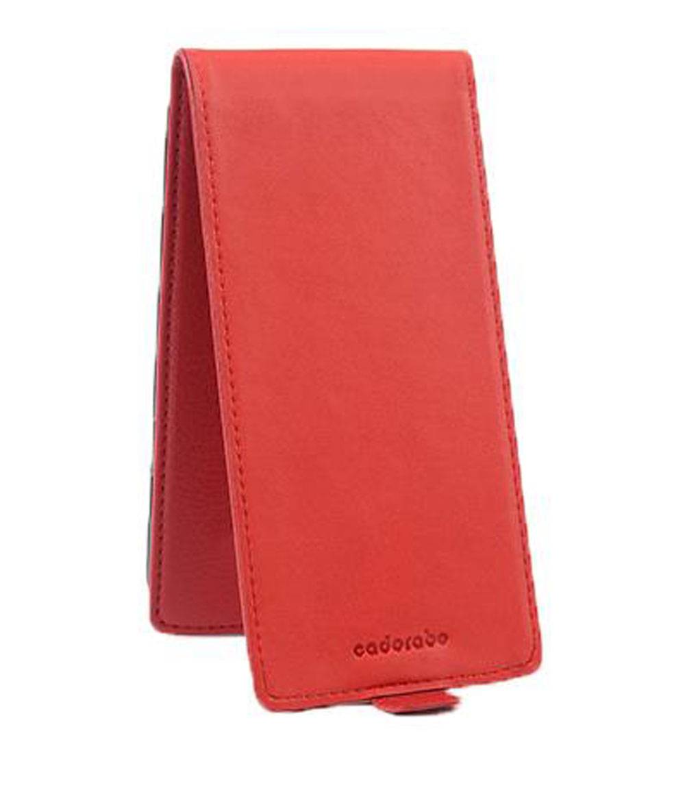 Cadorabo Schutzhülle für Sony Xperia X Hülle in Rot Flip Etui Handyhülle Case Cover Kunstleder