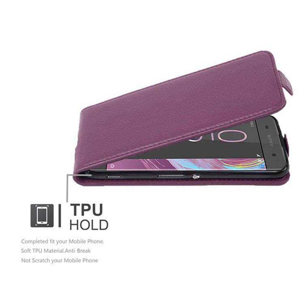Cadorabo Schutzhülle für Sony Xperia XA Hülle in Lila Flip Etui Handyhülle Case Cover Kunstleder