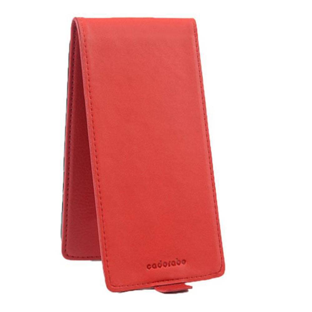 Cadorabo Schutzhülle für Sony Xperia XA Hülle in Rot Flip Etui Handyhülle Case Cover Kunstleder