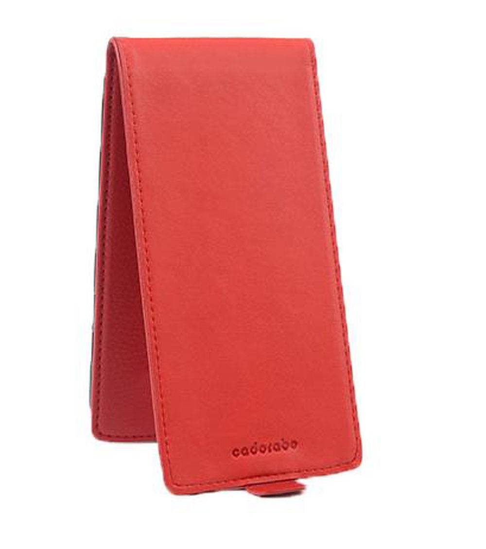 Cadorabo Schutzhülle für Sony Xperia Z5 Hülle in Rot Flip Etui Handyhülle Case Cover Kunstleder