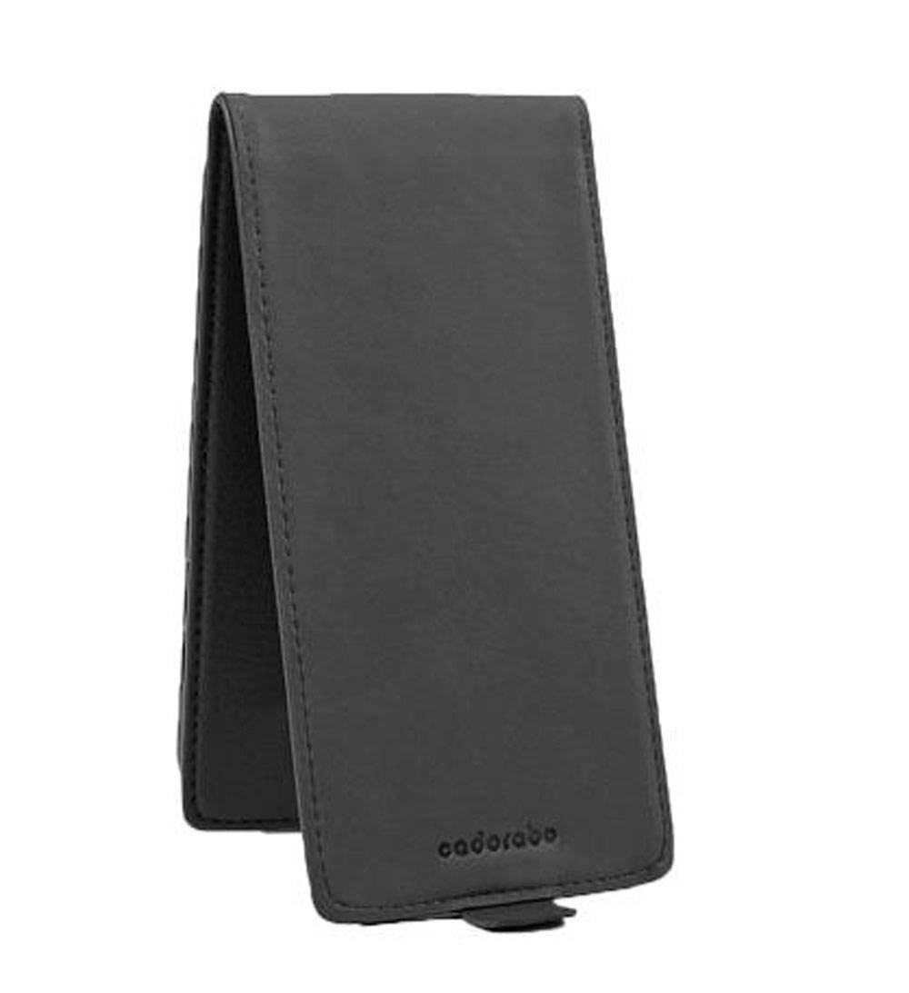 Cadorabo Schutzhülle für Sony Xperia Z5 Hülle in Schwarz Flip Etui Handyhülle Case Cover Kunstleder