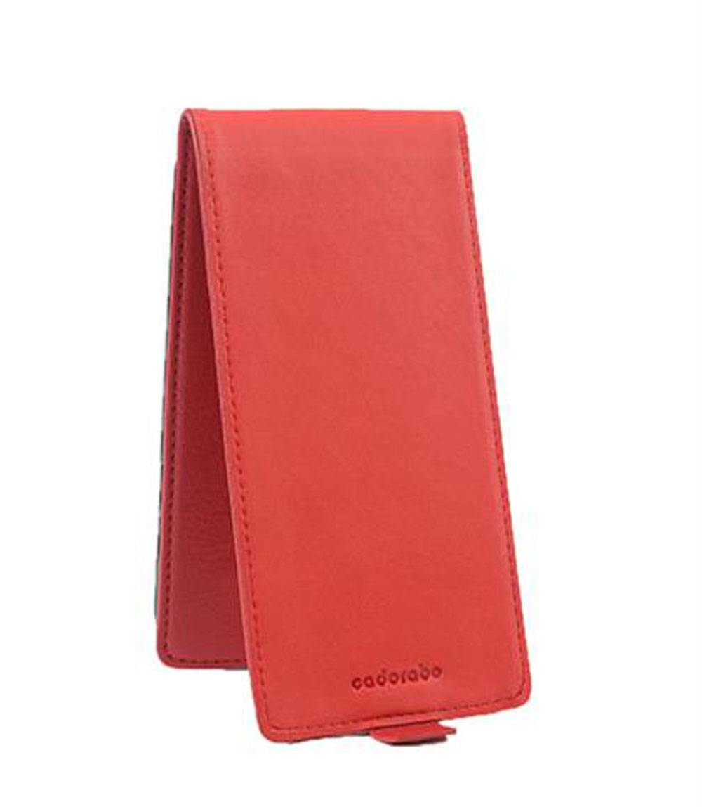 Cadorabo Schutzhülle für Sony Xperia Z5 COMPACT Hülle in Rot Flip Etui Handyhülle Case Cover Kunstleder