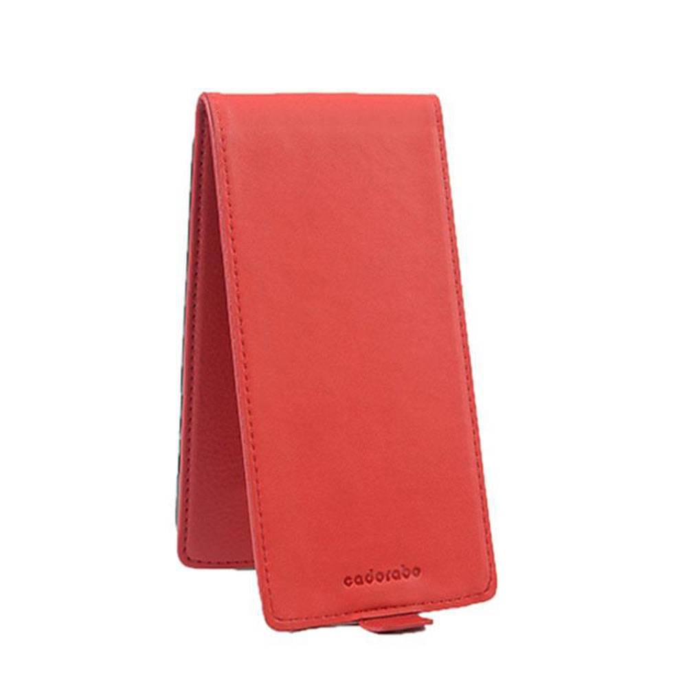 Cadorabo Schutzhülle für Sony Xperia Z5 PREMIUM Hülle in Rot Flip Etui Handyhülle Case Cover Kunstleder