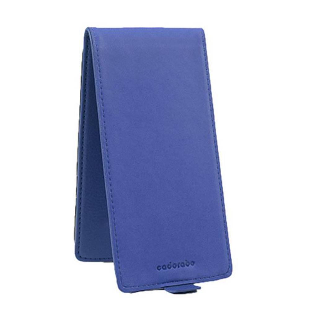 Cadorabo Schutzhülle für Sony Xperia Z5 PREMIUM Hülle in Blau Flip Etui Handyhülle Case Cover Kunstleder