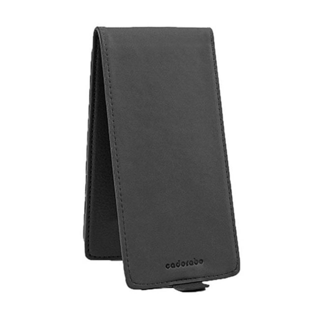 Cadorabo Schutzhülle für Sony Xperia Z5 PREMIUM Hülle in Schwarz Flip Etui Handyhülle Case Cover Kunstleder