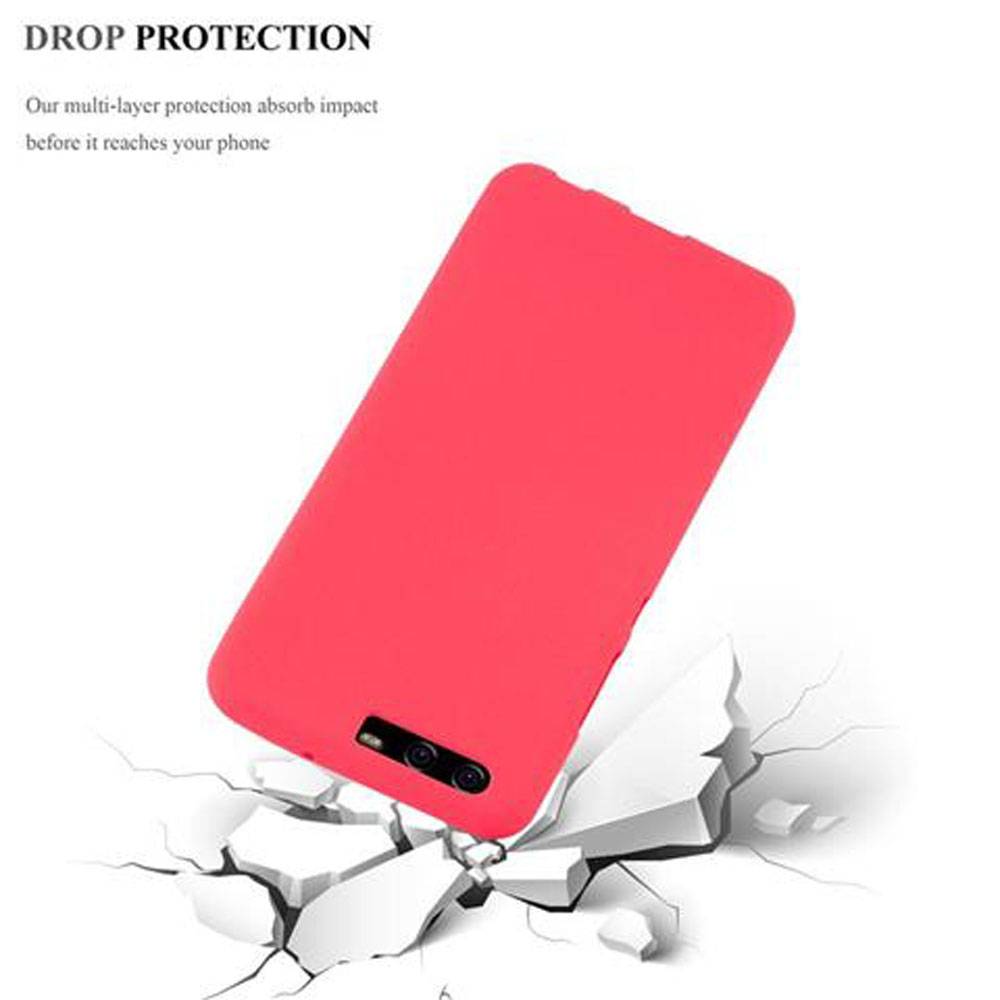 Cadorabo Schutzhülle für Huawei P10 Hülle in Rot Handyhülle TPU Etui Cover Case