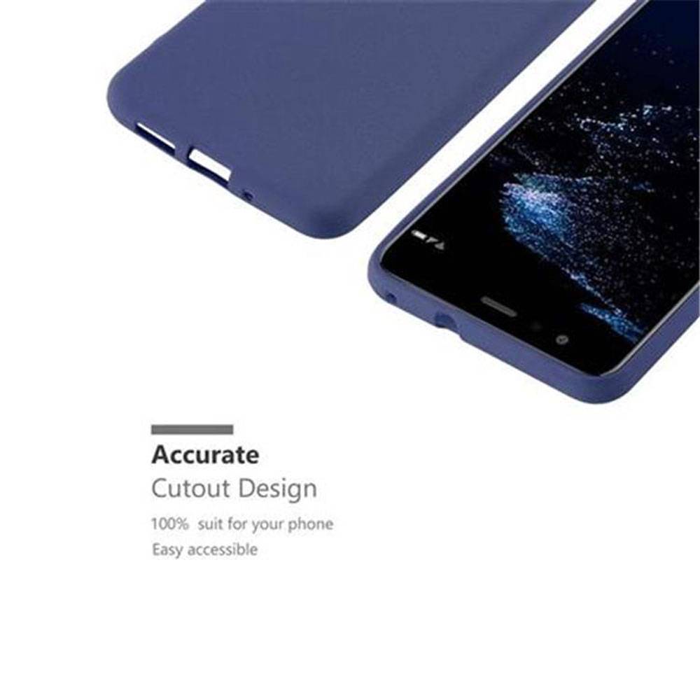Cadorabo Schutzhülle für Huawei P10 LITE Hülle in Blau Handyhülle TPU Etui Cover Case