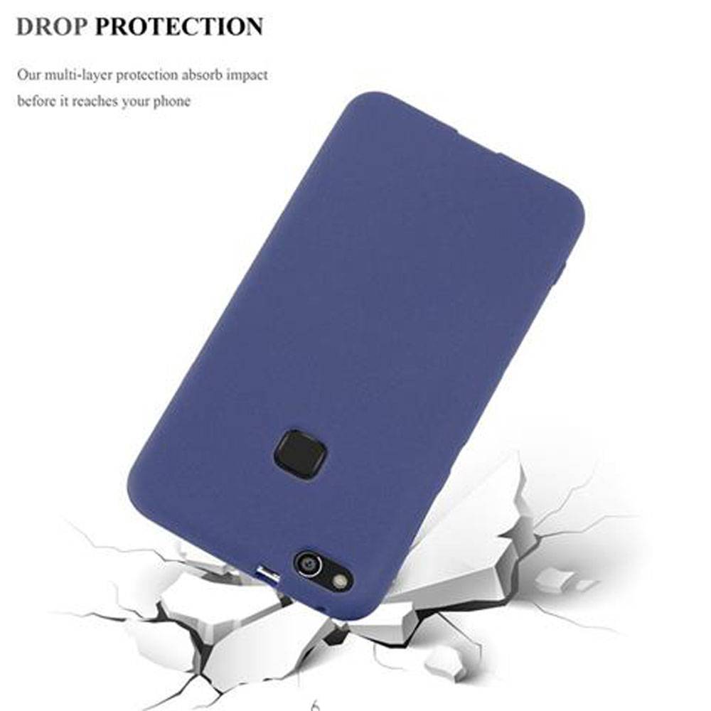 Cadorabo Schutzhülle für Huawei P10 LITE Hülle in Blau Handyhülle TPU Etui Cover Case