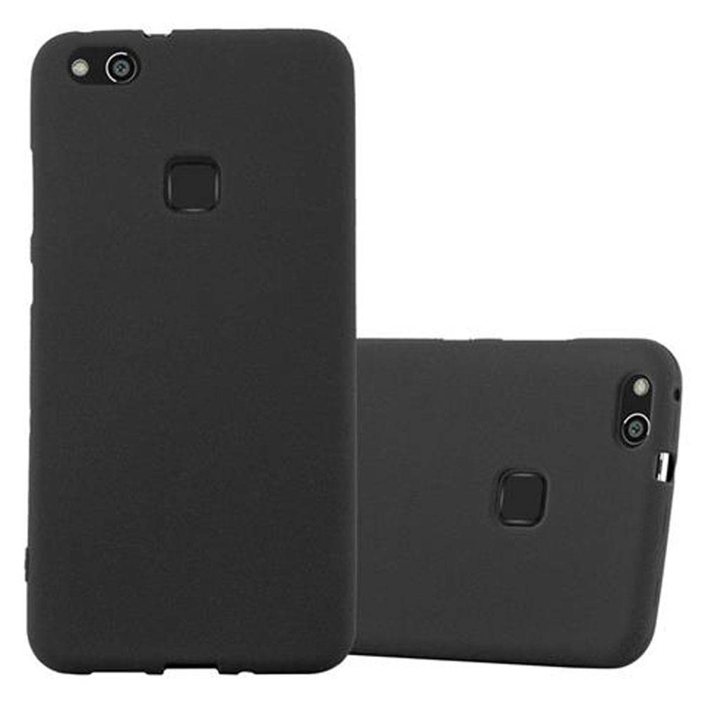 Cadorabo Schutzhülle für Huawei P10 LITE Hülle in Schwarz Handyhülle TPU Etui Cover Case