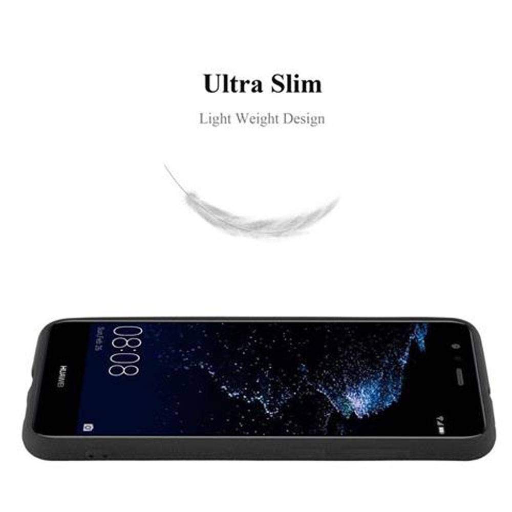 Cadorabo Schutzhülle für Huawei P10 LITE Hülle in Schwarz Handyhülle TPU Etui Cover Case