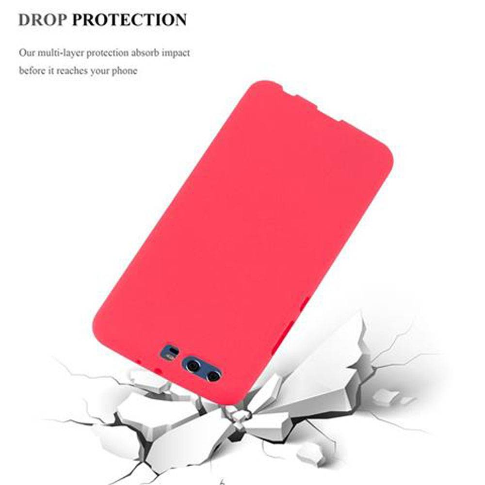 Cadorabo Schutzhülle für Huawei P10 PLUS Hülle in Rot Handyhülle TPU Etui Cover Case