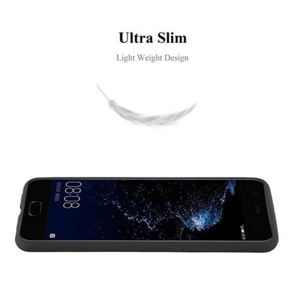 Cadorabo Schutzhülle für Huawei P10 PLUS Hülle in Schwarz Handyhülle TPU Etui Cover Case