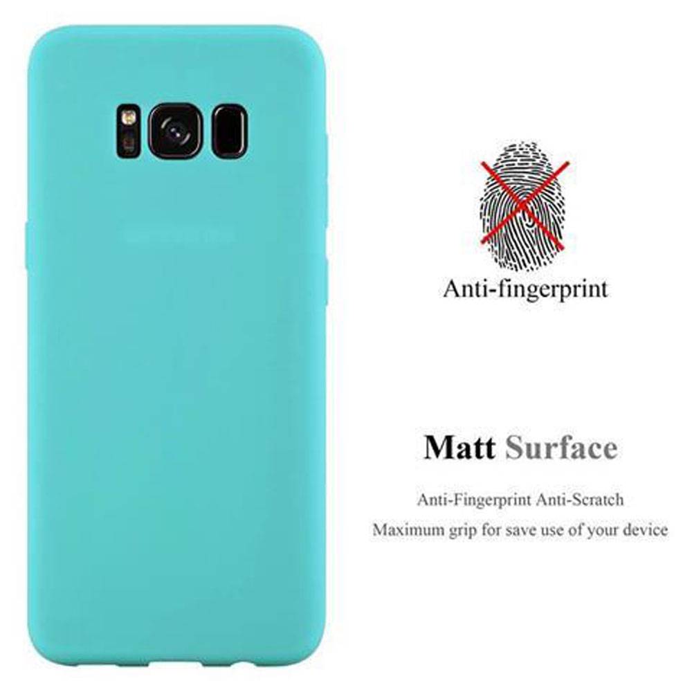 Cadorabo Hülle für Samsung Galaxy S8 Schutzhülle in Blau Handyhülle TPU Silikon Etui Case Cover