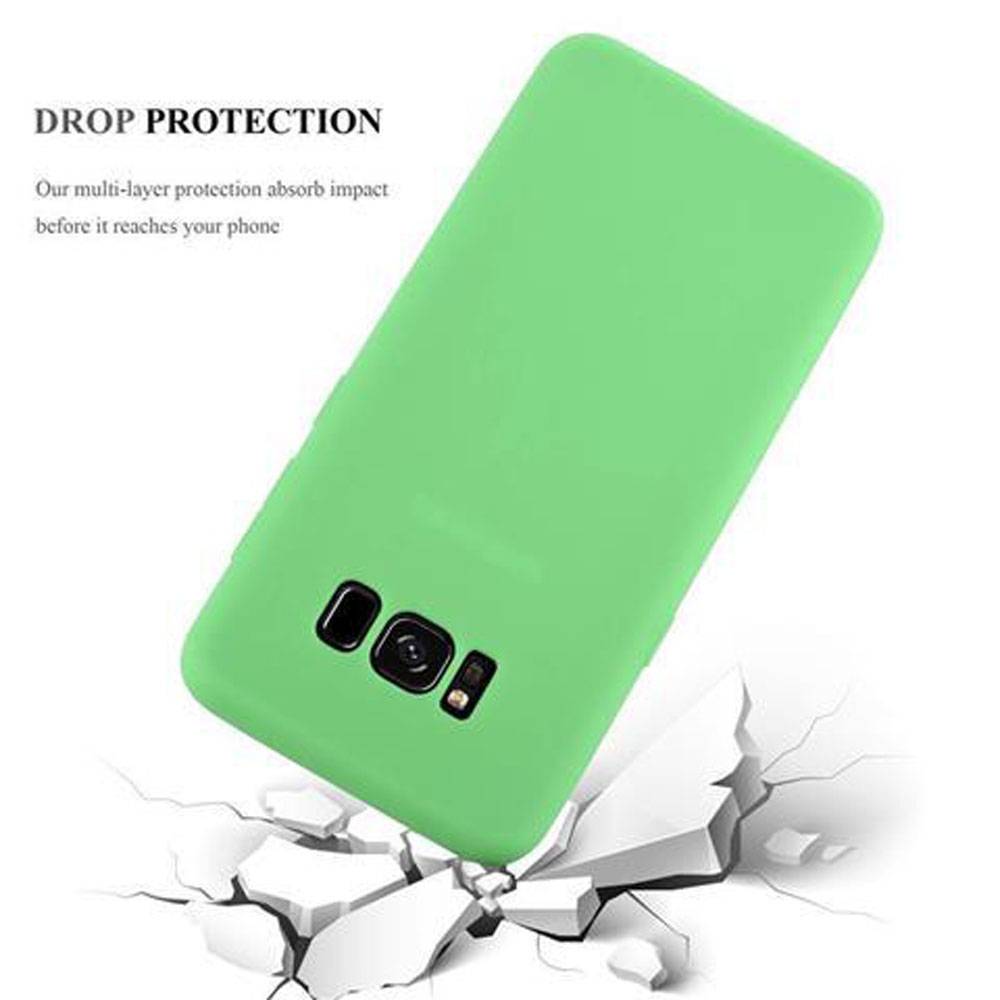 Cadorabo Hülle für Samsung Galaxy S8 Schutzhülle in Grün Handyhülle TPU Silikon Etui Case Cover