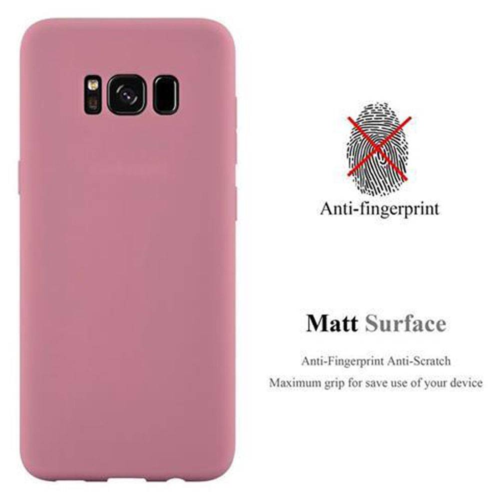 Cadorabo Hülle für Samsung Galaxy S8 Schutzhülle in Rosa Handyhülle TPU Silikon Etui Case Cover