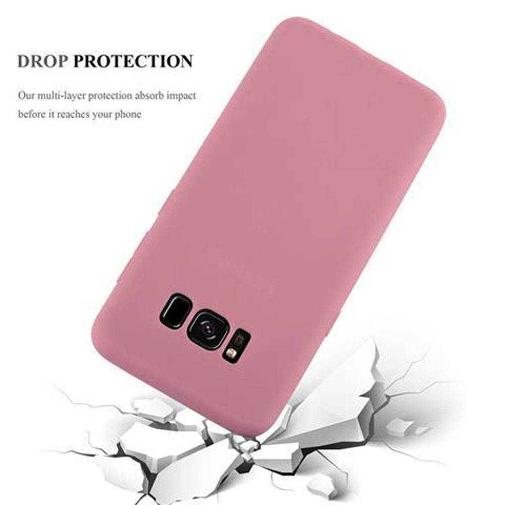 Cadorabo Hülle für Samsung Galaxy S8 Schutzhülle in Rosa Handyhülle TPU Silikon Etui Case Cover