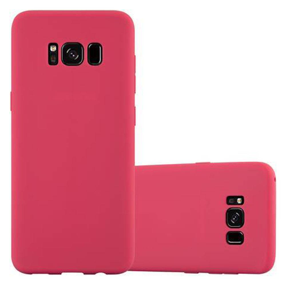 Cadorabo Hülle für Samsung Galaxy S8 Schutzhülle in Rot Handyhülle TPU Silikon Etui Case Cover