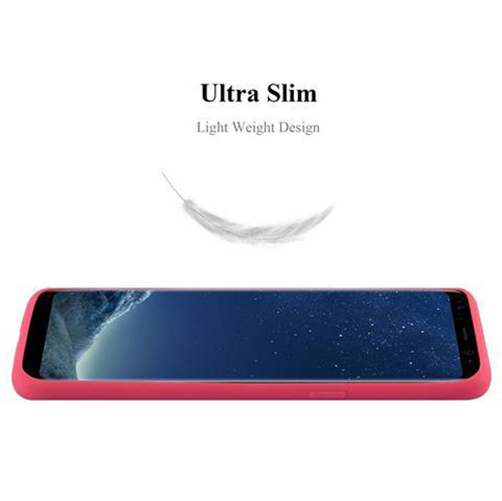 Cadorabo Hülle für Samsung Galaxy S8 Schutzhülle in Rot Handyhülle TPU Silikon Etui Case Cover